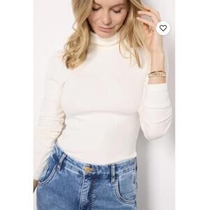 NEW Evereve Sanctuary Essential Turtleneck Cream Long Sleeve Top Sz XL